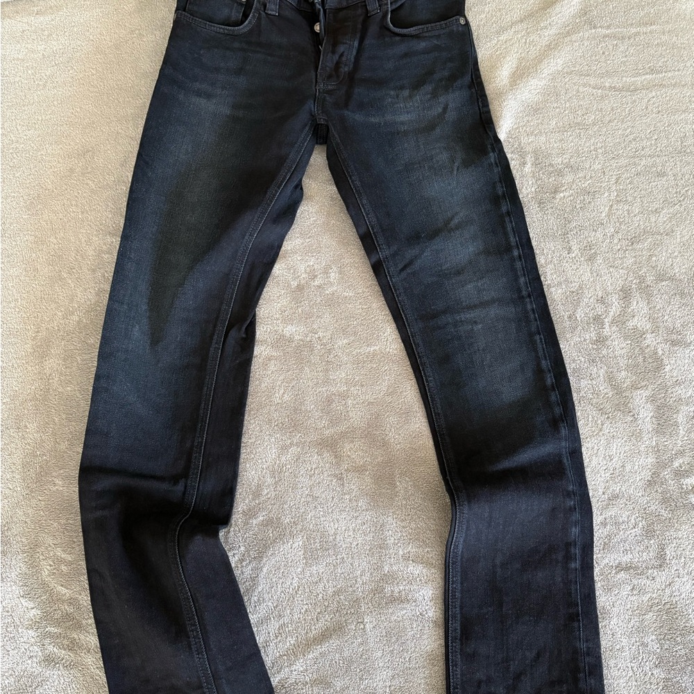 Nudie Jeans Dark indigo organic cotton Blue Slim grim Tim Men's Jeans (tailored)